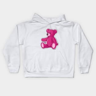 Charming Pink Teddy Bear Sticker No. 615 Kids Hoodie